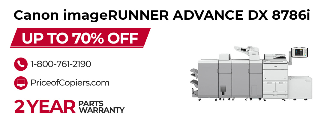 buy the Canon imageRUNNER ADVANCE DX 8786i save up to 70% off