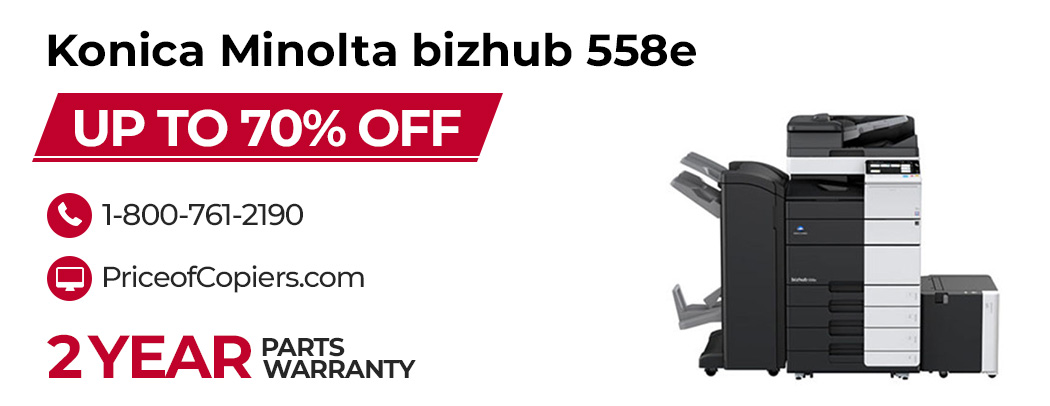 buy the Konica Minolta bizhub 558e save up to 70% off
