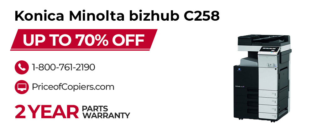 buy the Konica Minolta bizhub C258 save up to 70% off