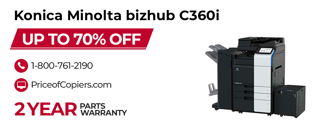 buy the Konica Minolta bizhub C360i save up to 70% off