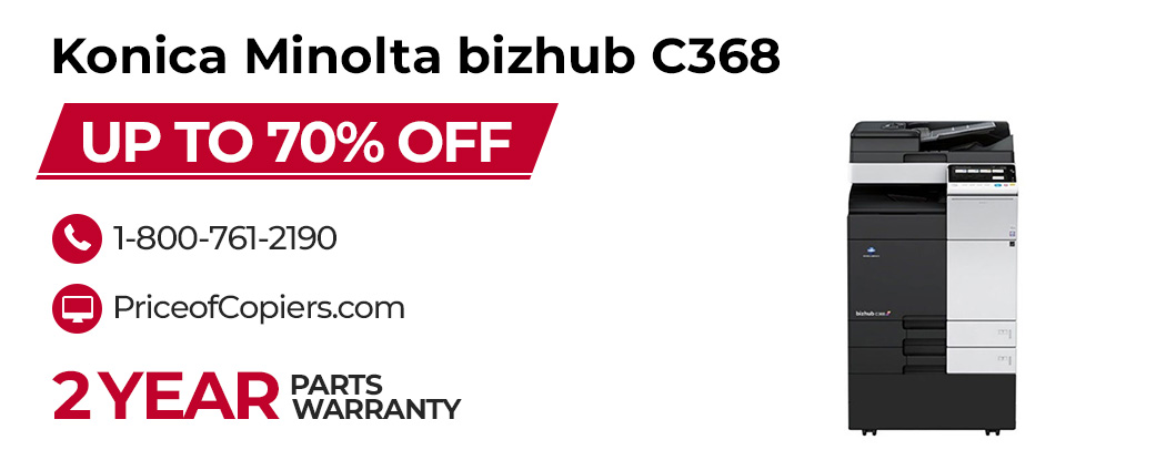 buy the Konica Minolta bizhub C368 save up to 70% off